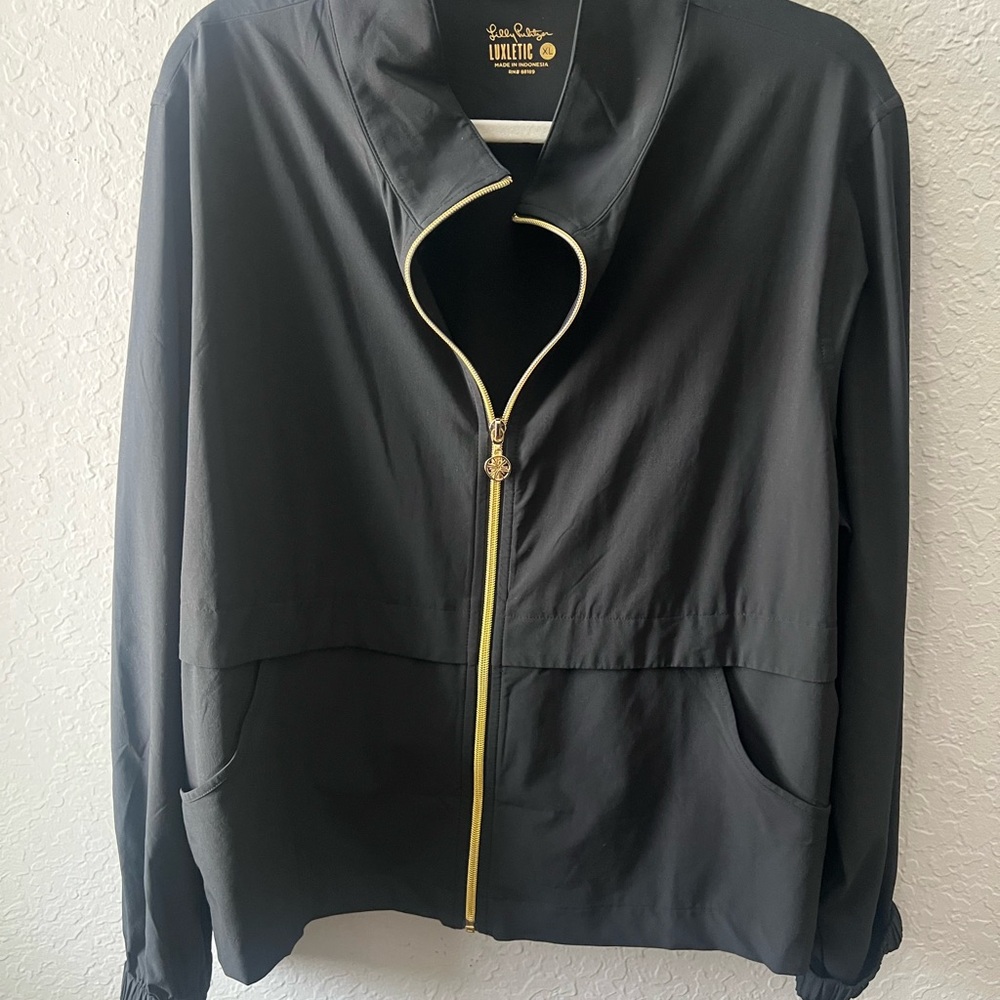 Lilly Pulitzer Black Jacket with Gold Accents
